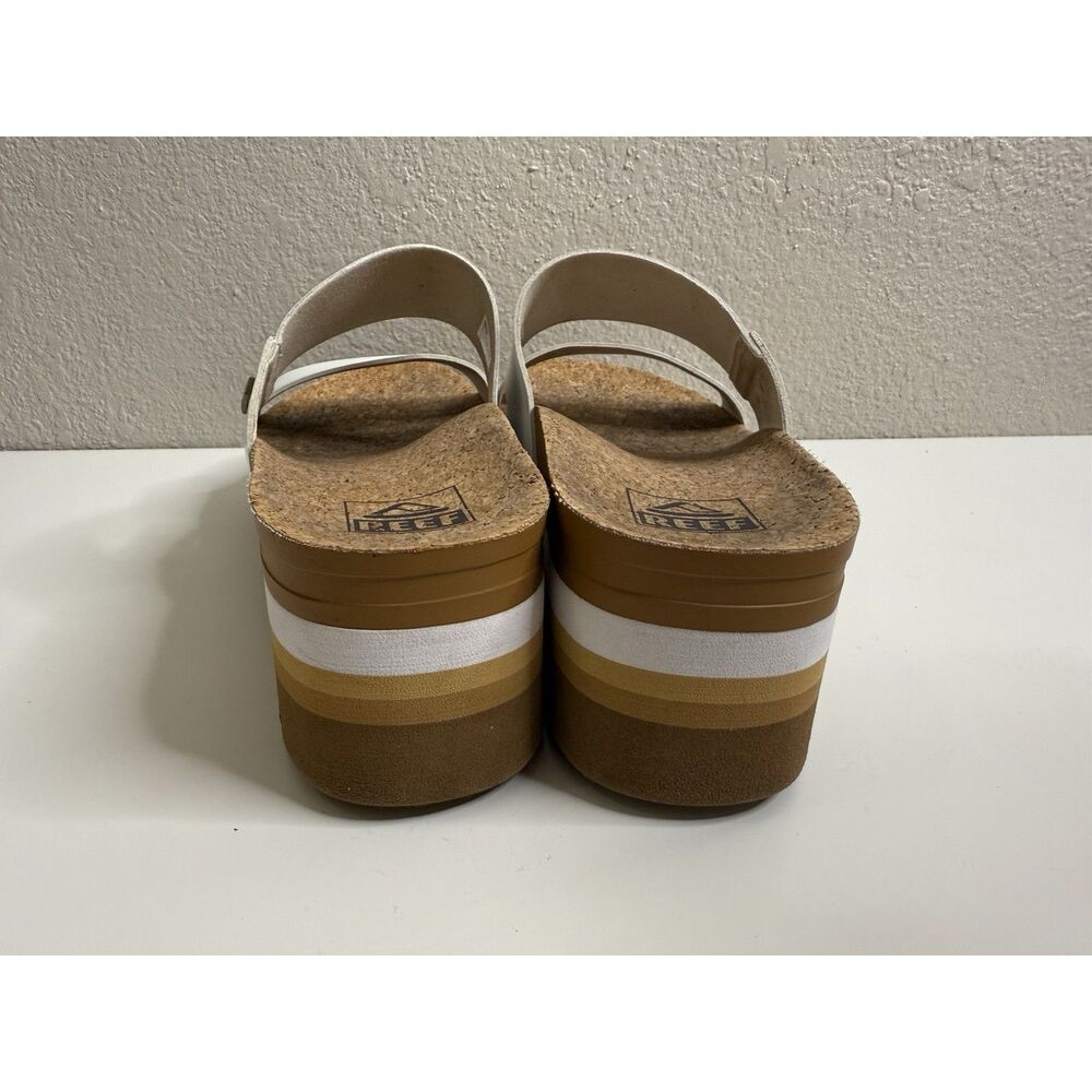 Reef Women's Cushion Vista Hi Sandals Platform White Size 7 Higher Sandal - Picture 3 of 8